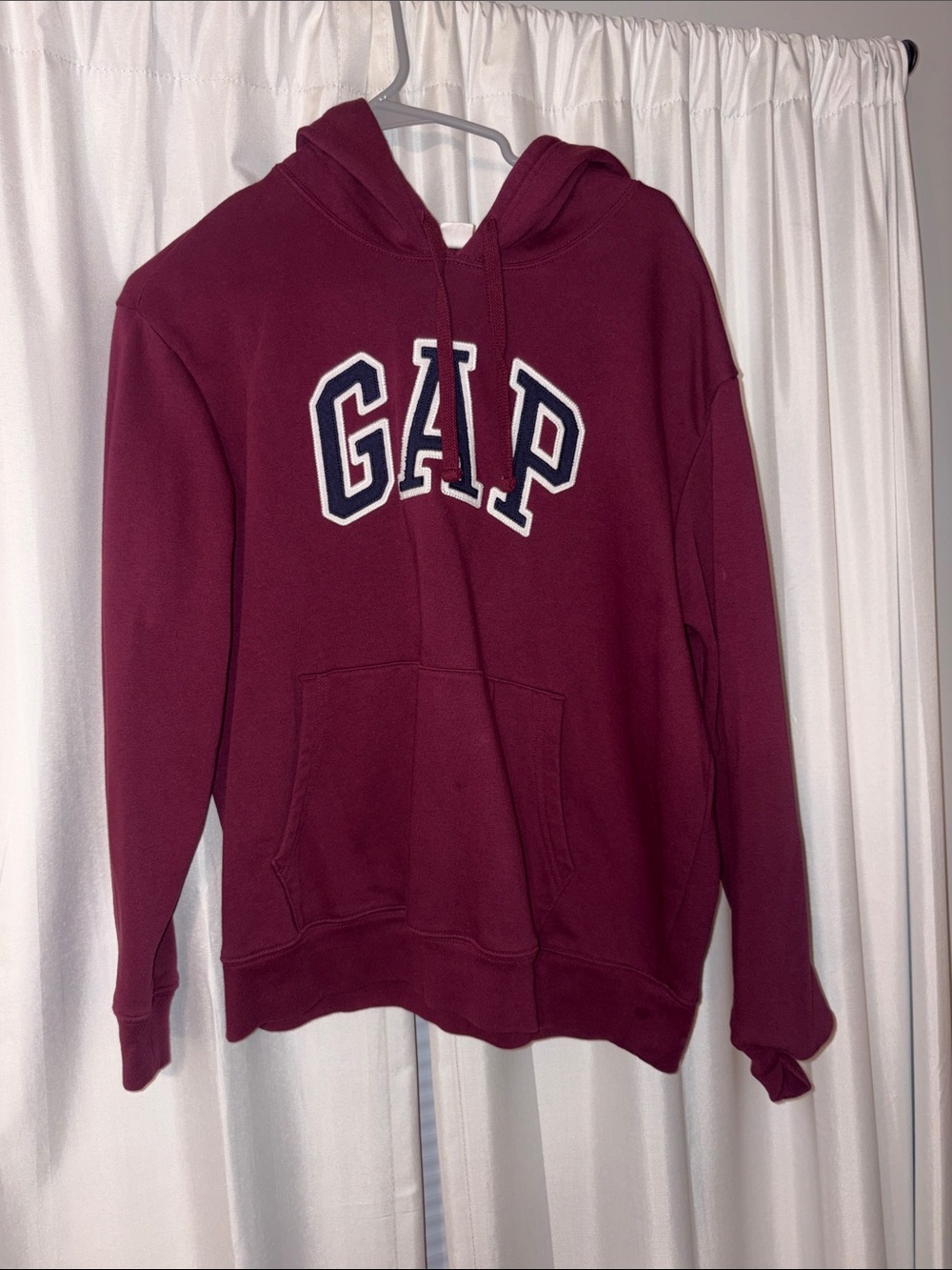 GAP Maroon Pullover Hoodie with Embroidered Logo